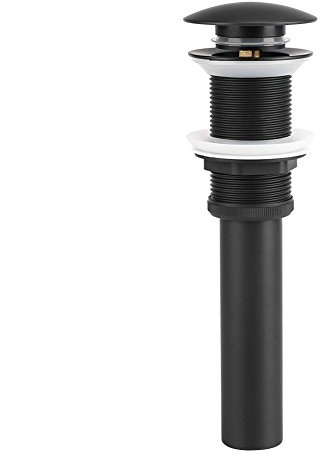 up Ablaufgarnitur Ablauf Stopper Un Slotted Becken Waschbecken Tap Push Up klick Waste Plug Ablauf Stopper ohne Überlauf Öl Loch Schwarz