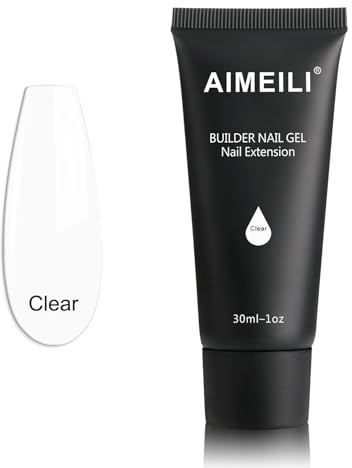 AIMEILI Gel Nagel Verlängerung Klar 30ml Soak Off UV LED Nails Aufbaugel Nail Extension Builder Gel | Acryl Gel Nägel, Nagel Aufbaugel UV, Builder Hard Gel Nail, Acrylgel für Nagelverlängerung, Home Nagelstudio DIY Nail Art