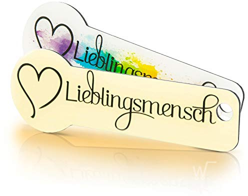 Einkaufswagenlöser „Lieblingsmensch“ – funktionaler Schlüsselanhänger mit Einkaufswagenchip – Schlüsselanhänger Einkaufschip mit 1 Jahr Fundservice – 100% sicher