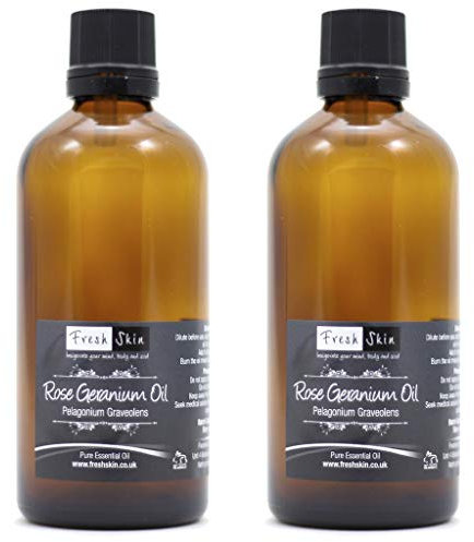 Freshskin Beauty LTD | Rose Geranium Essential Oil - 200ml (2 x 100ml) - 100% Pure & Natural Essential Oils