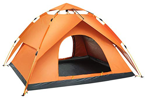 Naturer Campingzelt 1-2 Personen Winddicht Wasserdicht Outdoor Kuppelzelt Sekundenzelt Automatische Wurfzelt Familienzelt Familienzelt, Orange