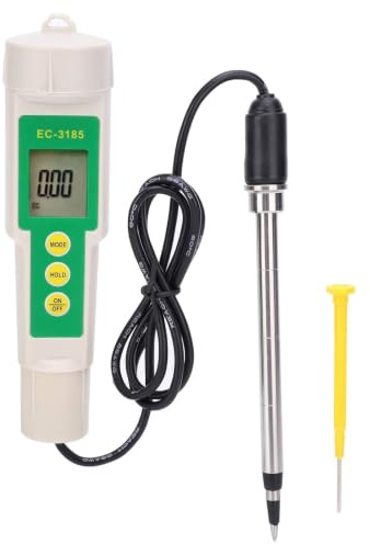 Bodentester Tragbares EC CF TDS 3-in-1-Bodentester Messgerä Salzgehalt Messgerät Bodentestkit für den Gartenbau im Garten mit Testsonden Elektrodeninduktionssonden Einem Bildschirm