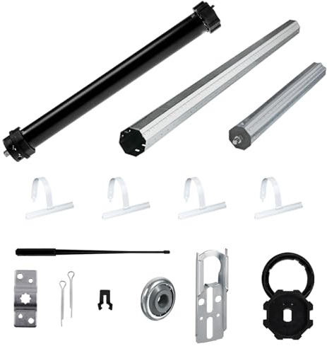 NOBILY Rolladen-Komplett-Set Maxi-Rolladenmotor P5 10/15-60 mechanischen Endabschaltern (Zugkraft 10Nm/25kg) für 60mm Achtkantwelle (SW60) + Mechanik-Set bis zu einer Gesamtlänge von 1,50 Meter