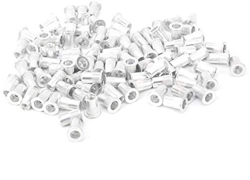 100 Stück/plattierte Zugnietmuttern Aluminium-Flachkopf und vertikale Nietmutter M3(M5*100pcs)