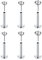 Mayhoop 20G=0.8mm Tragus Helix Piercing Push In Lippenpiercing Nasenpiercing Chirurgenstahl Nasenringe Piercing Lippe Labret Stud Ohrringe mit CZ für Damen Herren 6St
