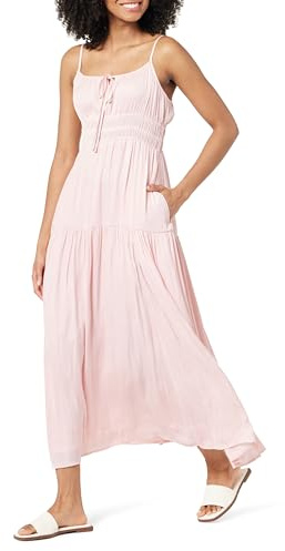 The Drop Tavia Tie-Front Tiered Maxi Dress Robe Longue Femme