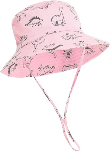 DRESHOW Unisexo Bebé Niña Niño Sombrero de Sol Verano Algodón Ajustable Pescador Gorra Protección de Sol Anti UV para Exteriores/Natación/Playa/Piscina UPF 50+