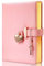 AMJKEJI Tagebuch mit Schloss in Herzform,B6 Rosa Herzförmiges PU Leder Notizbuch mit Schlüssel,Notizbuch Abschließbares,Persönlicher Planer Organizer,Geheimes Notizbuch,Geschenk für Frauen Weihnachten