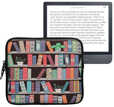 kwmobile Custodia Universale per eReader - Copertina in Neoprene Blu/Verde/Fucsia con Chiusura a Zip - Misura - Astuccio portatablet