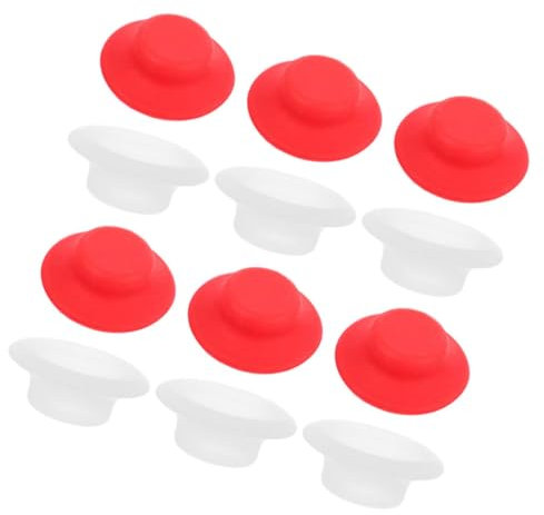 Hoement 12pcs Swing Top Bottle Gaskets Leak-Proof Seal Rings Replacement for Glass Juice Bottles Red and White Full Cover Silicone Seals Kitchenware