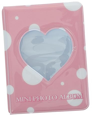 COLLBATH Miniálbum de Almacenamiento de Fotos Álbum de Tarjetas Fotográficas Pequeñas Álbum de Fotos para Amantes