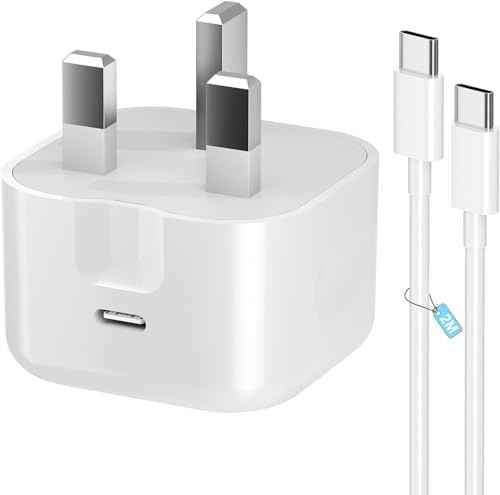 for Iphone 16 15 Charger, USBC Charger Cable and Plug 20W USB-C Power Adapter with 2m Charging Cable Compatible with Iphone 16 15 Pro Max Charger Plug (white-1pack)