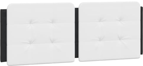 HEFZGDB Kopfteil-Kissen Weiß und Schwarz 140 cm Kunstleder Bettrückwände Bett Kopfteil Kopfteil Headboard for Bed für Herberge Schlafräume Gästezimmer Hotel