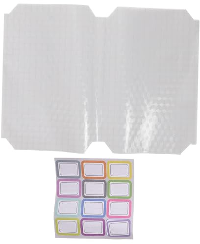 Homoyoyo 20 Películas Autoadhesivas de Plástico Transparente para Libros Tamaño 22k, Resistentes y Impermeables Esquinas de Varios Estilos para Uso Escolar