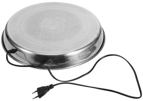 IWOWHERO Geflügeltränkeheizung 38cm Heizplatte Winter aus Edelstahl mit Automatischer Temperaturregelung und Sicherer Nutzung im Winter für Gänse und Enten