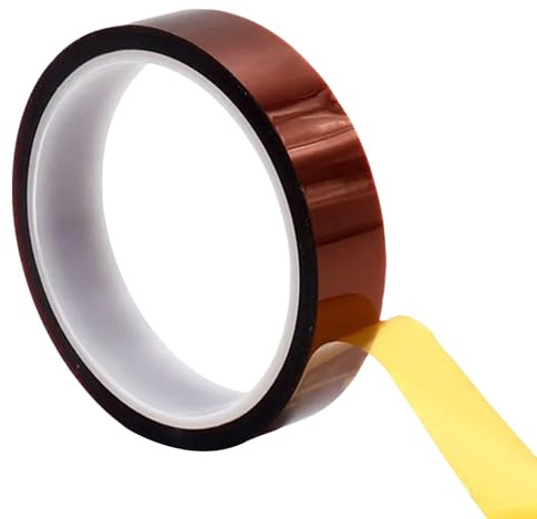 Misuyue Kapton Tape, 25mm x 33m Heat Resistant Tape, Electronic Tape | Heatproof Sublimation Tape for Soldering Electronics 3D Printers DIY Crafts, No Residue