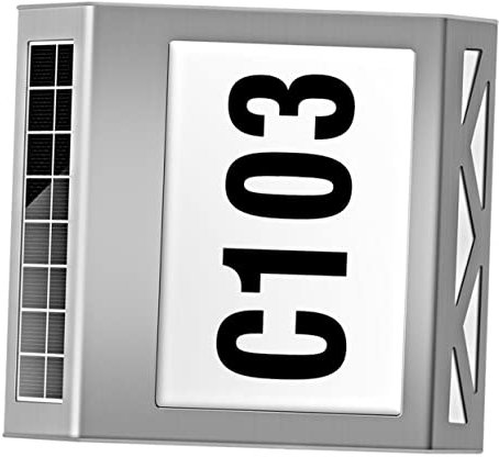 SEWACC 1Set Solar House Number Lamp Durable LED Outdoor Sign Solar Address Light for Enhanced Visibility for Gardens Yards and Pathways