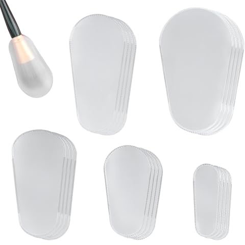 Tinoaly 20 Stück Pinselhüllen Makeup, 5 Größen Transparent Schutzhüllen für Make-up-Pinsel Hüllen Staubdicht Wasserdicht Schutzkappen Kosmetikpinsel für Reisen und die Tägliche Aufbewahrung