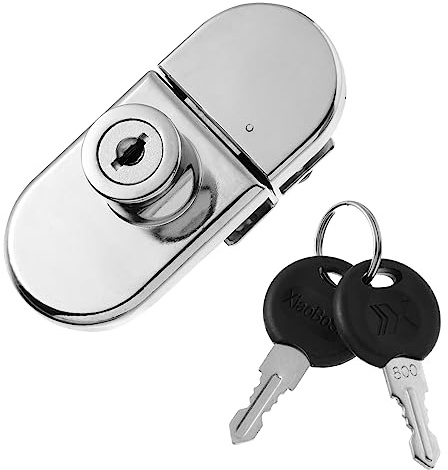 EXHUMKY Cerradura Para Vitrina De Gabinete Pestillo Para Muebles Cerradura Para Vitrina De Vinos Accesorio Para Muebles Estándar Material Metalico Para Uso Exhibicion De Productos
