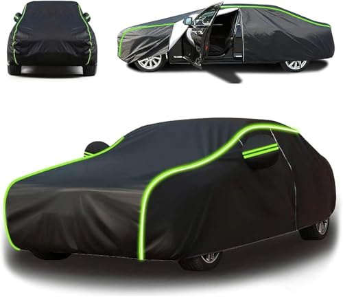 Full Car Cover Waterproof for Tesla Model X (2015-2025), Outdoor Sun Rain Snow Dust Proof, Windproof, Scratch-proof, All Weather Protection, with Door Zipper z3nf