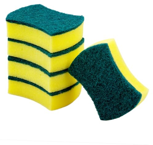 TOYZFRIENDY 20pcs Small Waist Shape High-Density Cleaning Sponges Scouring Pads for Kitchen Dishwashing