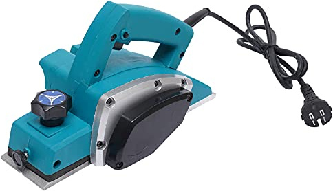Elektrisk hyvelmaskin, 800 W, 16 000 varv/min, skärdjup 1–2 mm, elektrisk hyvelmaskin för hyvling av träplattor, massivt trä och furu, träbearbetningsverktyg