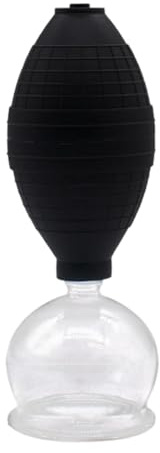MagiDeal Ventosaterapia facial de vidrio, ventosa para masaje al vacío, ventosa personal para el rostro, para mujeres, hombres, cuidado, masajes, salón de, Altura 14.6cm