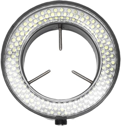 ASHATA Microscope LED Ring Light, LED Light Auxiliary 144LED 45000LX Bright Illumination, for Stereo Microscopes with USB Powered ABS Material