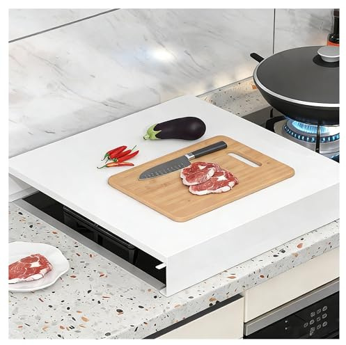 QSTGX Cubre Encimeras De Cocina Gas Tapa Encimera Gas Borde doblado en Forma de L para encimeras, fregaderos, autocaravanas(40x48x7 cm)