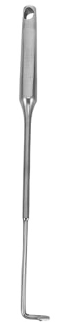 Lurrose Robuster Edelstahl Kaminhaken für Brennholz Hitzebeständiger Feuerstellen Schürhaken mit Ergonomischem Griff für Kamin Grill und Outdoor Feuerstellen