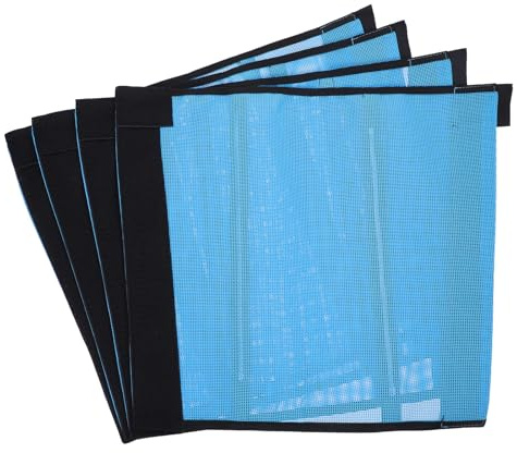VICASKY Stivali Antimosche per Cavalli 4 Pezzi in Rete Traspirante Blu, Protezione Gambe Contro Mosche e Tafani, Stivali Protettivi Resistenti per Uso in Stalla, Allenamento e