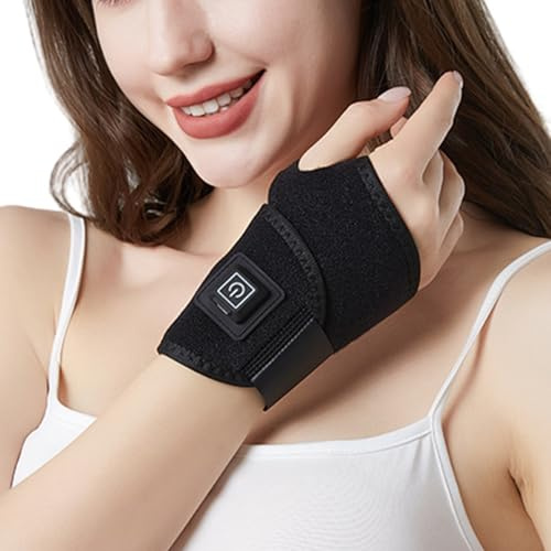 Almohadilla térmica de muñeca recargable, protector de muñecas con calefacción caliente y frío, protector térmico recargable