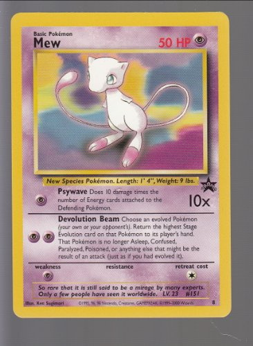 Pokemon Singles – Black Star Movie 2000 Promokarte – Mew (MBS-8, #151)
