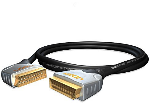 HICON Ambience Scart-Kabel 3m gewinkelter 45° Stecker 300cm | HIA-SASC-0300