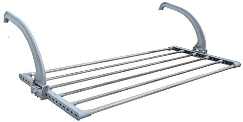 EYEPOWER Heizkörper Wäsche-Trockner 82 x 32 cm Balkon Wand-Trockner Edelstahl