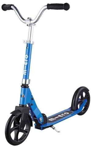 Micro Scooter | Cruiser Kids Scooter | 5 to 12 Years | Boys & Girls | Chopper-Style Steering & Kickstand | Handlebar Adjustable & Foldable | 200mm Big Wheels | 100kg Weight Limit | Blue