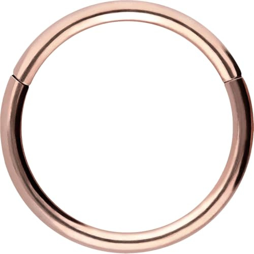 PIERCINGLINE Segmentring Clicker aus Chirurgenstahl - Piercing Ring in Gold, Silber, Rose, Schwarz oder Blau - für Nase, Septum, Ohr, Helix oder Tragus