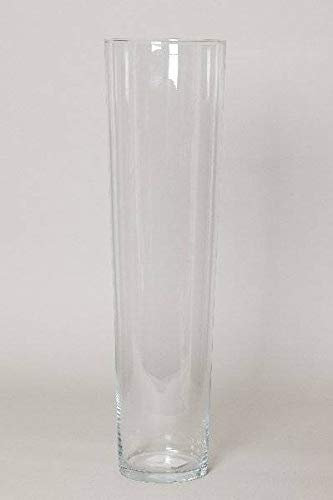 INNA-Glas Bodenvase KAIA, Trichter - rund, klar, 70cm, Ø 17cm - Hohe Vase - Deko Vase