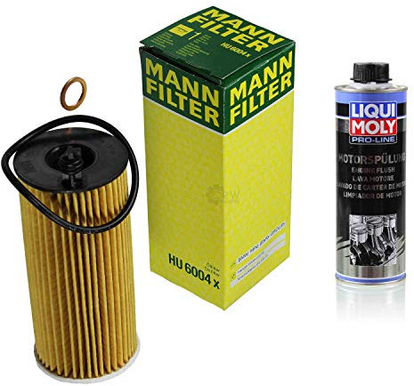 MANN-FILTER Ölfilter HU 6004 x + 2427 Pro-Line Motorspülung