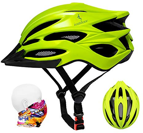 ioutdoor Premium Fahrradhelm, CE CPSC Zertifikat | Radhelm mit Abnehmbarer Sonnenblende und Insektennetz, Superleichter Verstellbarer Fahrradhelm für Fahrradfahren Racing Sport