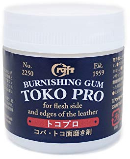 Toko Pro Gomme de polissage pour bords sur cuir tanné à l'huile et aux légumes (pot de 50 g)