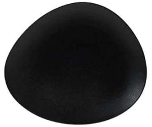 Secret de Gourmet - Lot de 6 Assiettes à Dessert Galet 23cm Noir