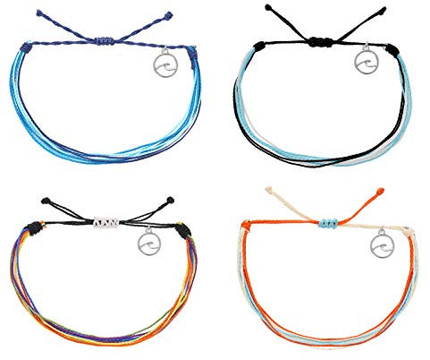 HUASAI String-Knöchelarmbänder für Damen, wasserdicht, Sommer-Armbänder, Outfits, Surfer, Strand, Wellen-Armbänder, verstellbar, handgefertigt, geflochtene Armbänder, Freundschaftsarmbänder für den