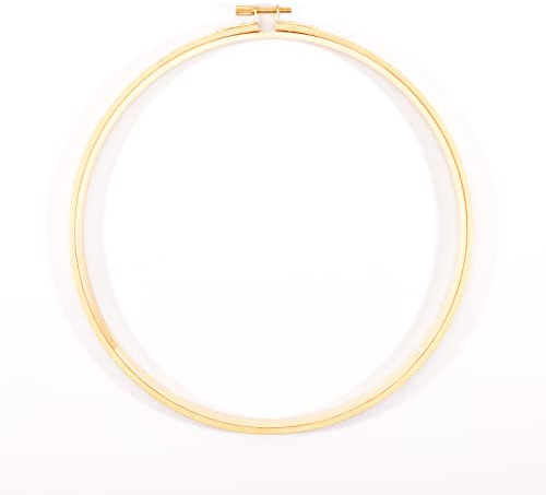 Vaessen Creative Bamboo Embroidery for Crafts, Dream Catcher, Cross Stitch Frame, Macrame Wall Hanging, Crochet Hoop, Bohemian Decor, Natural, Ø 25 cm
