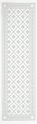 Ekelund - Tischläufer Åttebladrose 080 35x110 cm 55% Baumwolle 45% Leinen