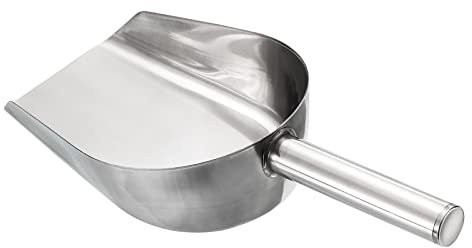 PATIKIL Glace Cuillère, Inox Acier 11x3.9 Petit Glace Tissuant Utilité Pelle pour Cuisine Tige Fête, Argent