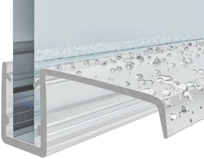 Shower Door Deflector Seal | 4-6mm to 8mm Glass Versions | Pivot Door Shower Seal Strip Model S8 (4-6mm Glass 850mm)