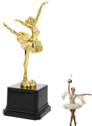 Homoyoyo Goldene Ballett Tanztrophäe, Mädchen Tanz-Trophäe Auszeichnung | Ballett-Trophäen Tanz-Gewinner-Auszeichnung Pokale Tanzwettbewerbe Preise Auszeichnung Pokale Kinderspielzeug Wettbewerb