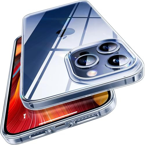 TORRAS Crystal Clear for iPhone 15 Pro Case, NO.1 Anti-Yellowing Certified by RoHS & Shockproof Military Protective, Anti-Scratch, Silicone Soft Case for iPhone 15 Pro Cover Transparent