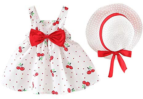 Uwdiohq Baby Mädchen Prinzessin Ärmellose Dot Bogenhut Outfits & Set Kleinkind Warme Bekleidung Gr 68 Zwillingskleidung